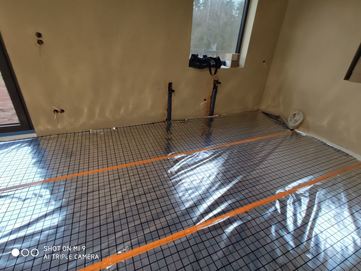 Rudy - Ogrzewanie podłogowe i instalacje wod kan w domu jednorodzinnym